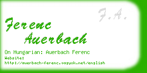 ferenc auerbach business card